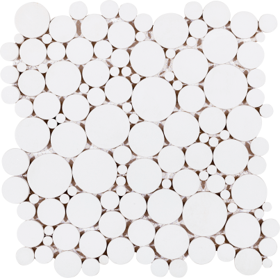 12"x12" Arctic Glow Round Mix Mosaic