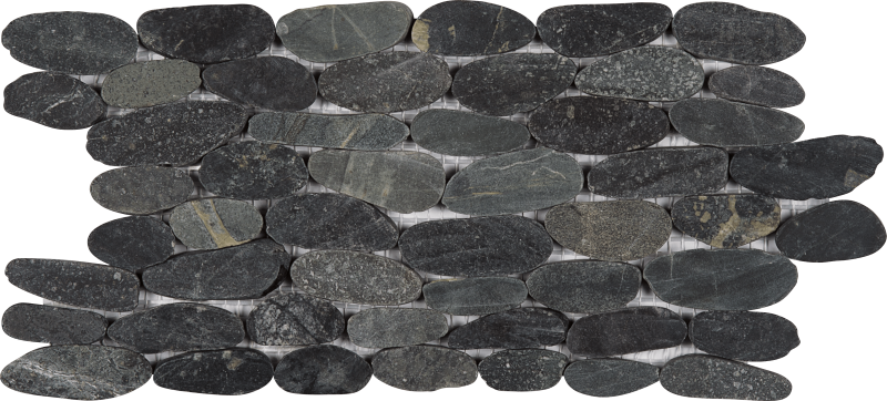 6"x12" Obsidian Pebble Mosaic