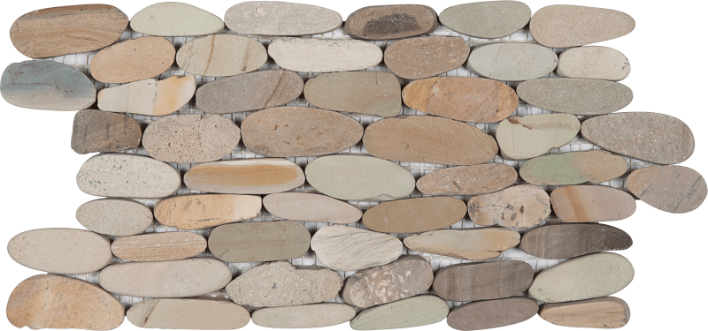 12"x12" Harbor Mist Mini Pebble Mosaic