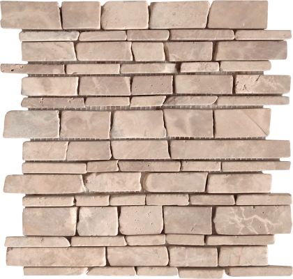 12"x12" Cocoa Stick Random Mosaic