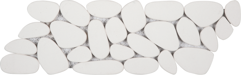 4"x12" Arctic Glow Sliced Pebble Mosaic
