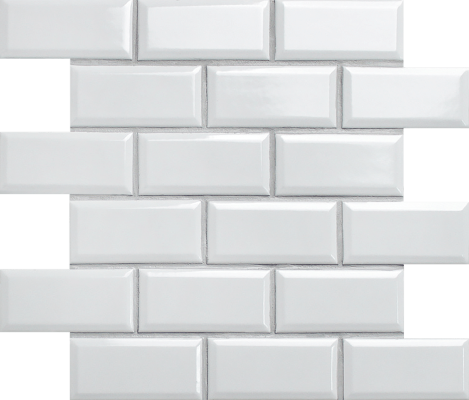 2"x4" (12"x12") Arctic Glazed Mini Subway Mosaic