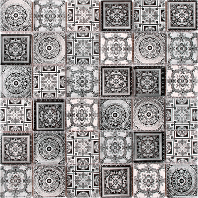 12"x12" Melange Delight Smoke Matte and Glossy Glass Mosaic