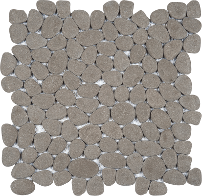 4"x4" (12"x12") Silver Steel-Relief Glazed Ceramic Mosaic