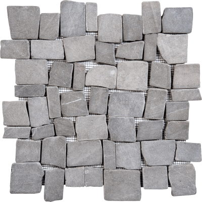 12"x12" Silver Mist Cubic Marble Mosaic
